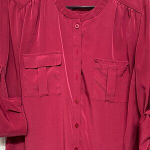 Dark pink workday blouse